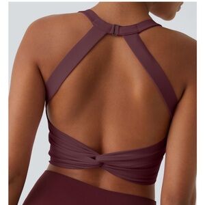 Halara SoftlyZero™ Plush Cut Out Cropped Yoga Tank Top Black Size XS EUC